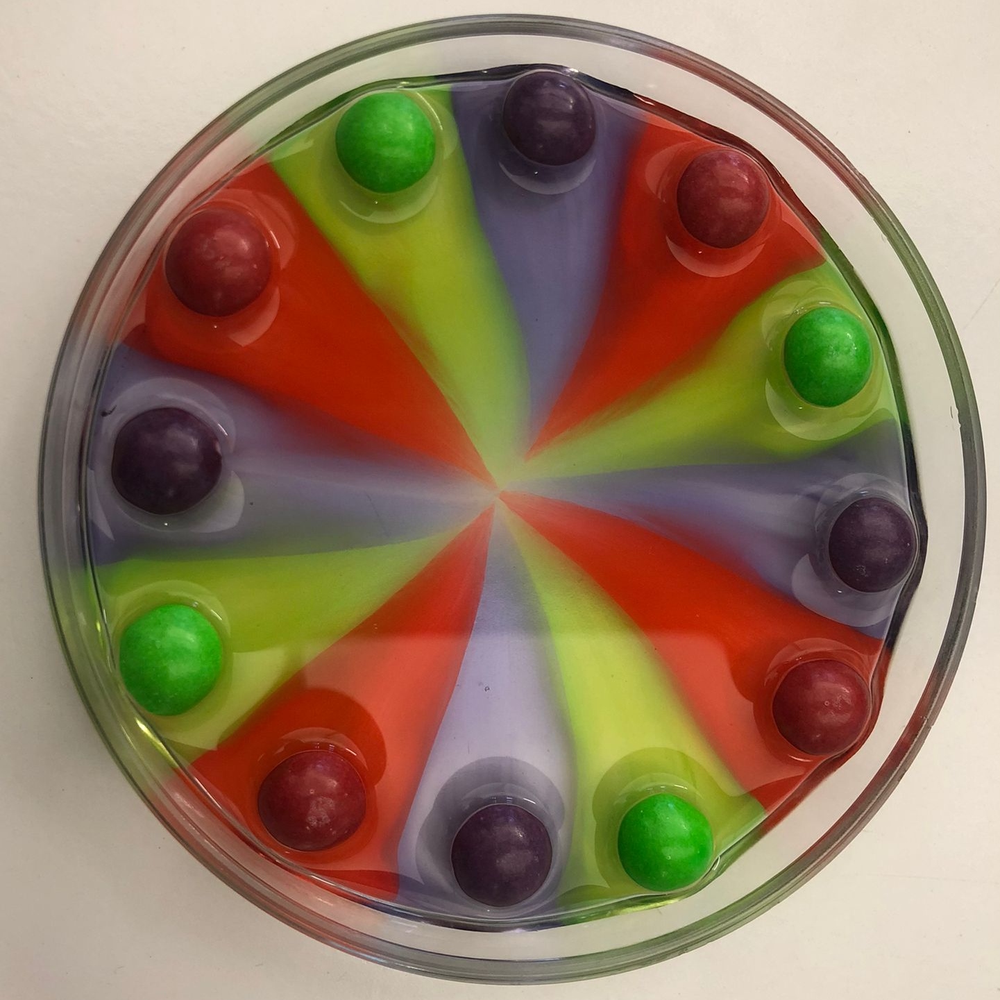 Bild aus dem Chemischen Fotokalender: Bunte Schokolinsen