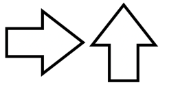 Zwei Pfeilsymbole