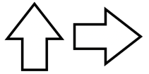 Zwei Pfeilsymbole