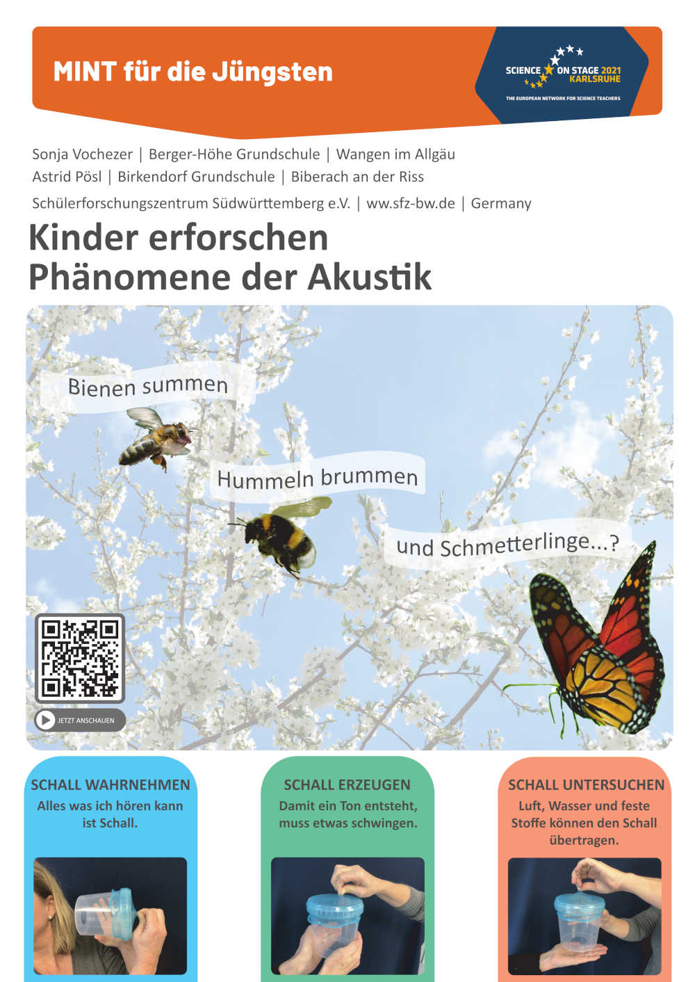 Poster vom Projekt Bienen summen, Hummeln brummen und Schmetterlinge…?