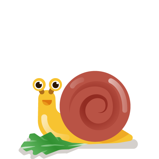 Eine freundliche Schnecke auf einem Salatblatt