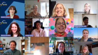 Gruppenfoto vom virtuellen Abschlusstreffen von Train the Trainer Lilus Haus