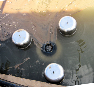 Bild eines Skimmers mit drei Metallköpfen